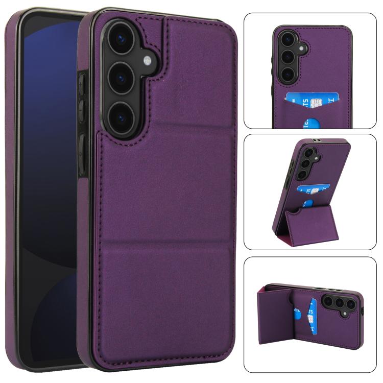 For Samsung Galaxy S25+ 5G Tri-fold Holder Leather Phone Case with Card Slot(Dark Purple)
For Samsung Galaxy S25+ 5G Tri-fold Holder Leather Phone Case with Card Slot(Dark Purple)