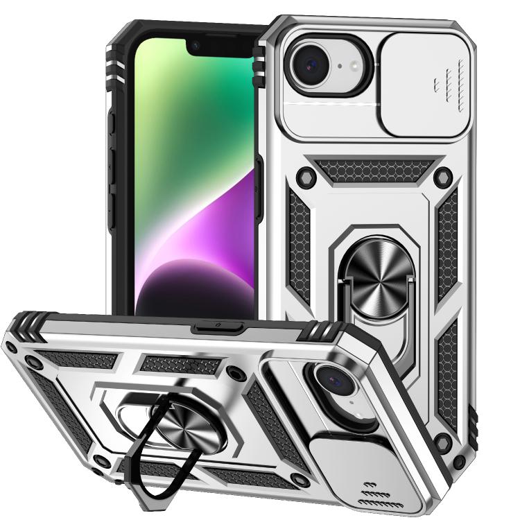 For iPhone 16e Sliding Camshield Holder Phone Case(Silver)
For iPhone 16e Sliding Camshield Holder Phone Case(Silver)