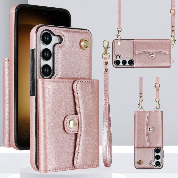 For Samsung Galaxy S24+ 5G RFID Card Slot Phone Case with Long Lanyard(Rose Gold)
For Samsung Galaxy S24+ 5G RFID Card Slot Phone Case with Long Lanyard(Rose Gold)