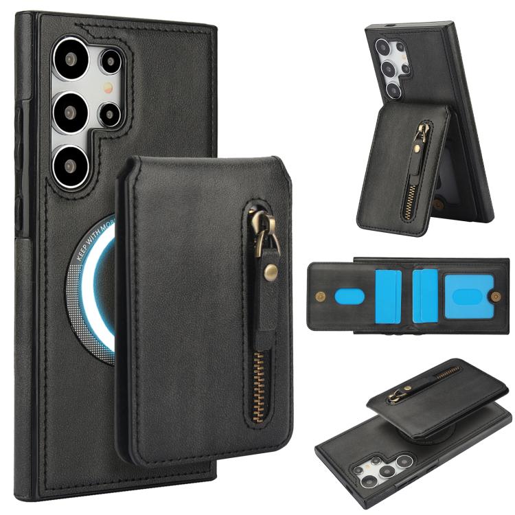 For Samsung Galaxy S25 Ultra 5G Zipper Wallet Split MagSafe Leather Back Phone Case(Black)
For Samsung Galaxy S25 Ultra 5G Zipper Wallet Split MagSafe Leather Back Phone Case(Black)