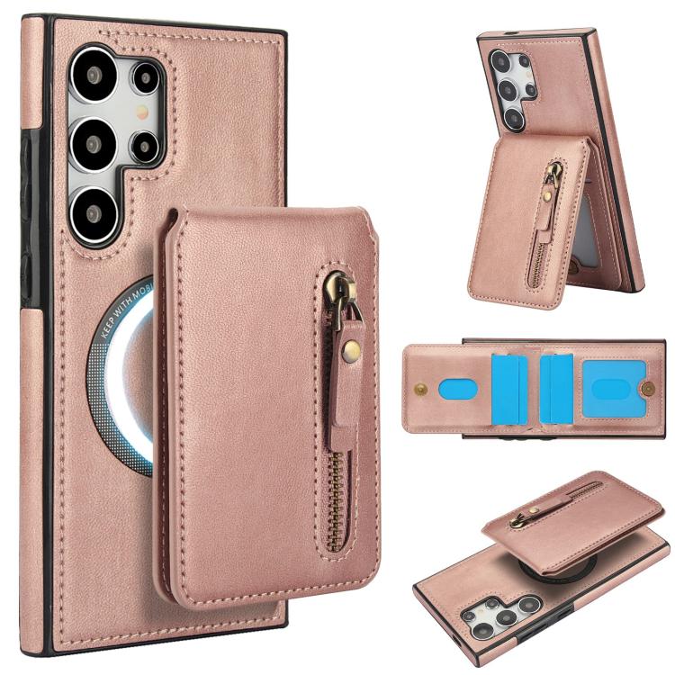 For Samsung Galaxy S24 Ultra 5G Zipper Wallet Split MagSafe Leather Back Phone Case(Rose Gold)
For Samsung Galaxy S24 Ultra 5G Zipper Wallet Split MagSafe Leather Back Phone Case(Rose Gold)