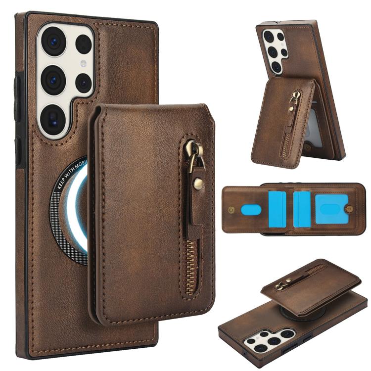 For Samsung Galaxy S23 Ultra 5G Zipper Wallet Split MagSafe Leather Back Phone Case(Brown)
For Samsung Galaxy S23 Ultra 5G Zipper Wallet Split MagSafe Leather Back Phone Case(Brown)