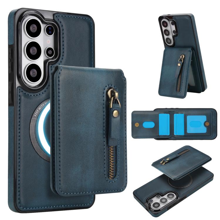 For Samsung Galaxy S26 Ultra 5G Zipper Wallet Split MagSafe Leather Back Phone Case(Blue)
For Samsung Galaxy S26 Ultra 5G Zipper Wallet Split MagSafe Leather Back Phone Case(Blue)