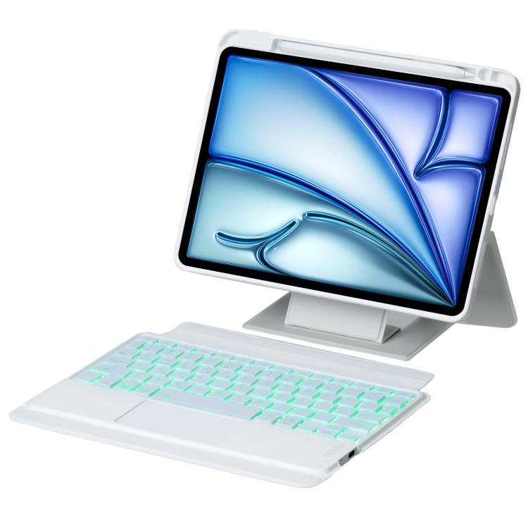 For iPad Air 11 2025 / 2024 / Air 5 / Air 4 Holder Floating Detachable Backlight Keyboard Tablet Leather Case with Touchpad(White)
For iPad Air 11 2025 / 2024 / Air 5 / Air 4 Holder Floating Detachable Backlight Keyboard Tablet Leather Case with Touchpad(White)