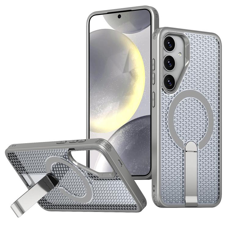 For Samsung Galaxy S25+ 5G / S24+ 5G Honeycomb Cooling MagSafe Holder Phone Case(Titanium Grey)
For Samsung Galaxy S25+ 5G / S24+ 5G Honeycomb Cooling MagSafe Holder Phone Case(Titanium Grey)