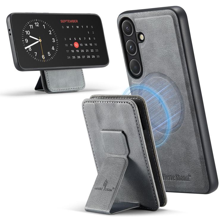 For Samsung Galaxy S26 5G Fierre Shann FS028 MagSafe RFID Card Holder Back Phone Case(Grey)
For Samsung Galaxy S26 5G Fierre Shann FS028 MagSafe RFID Card Holder Back Phone Case(Grey)
