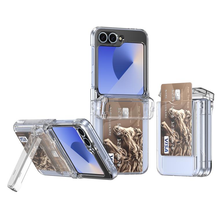 For Samsung Galaxy Z Flip6 5G Spring Rubber Chain Card Slot PC Folding Phone Case with Stand(Transparent)
For Samsung Galaxy Z Flip6 5G Spring Rubber Chain Card Slot PC Folding Phone Case with Stand(Transparent)