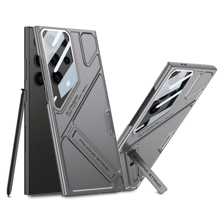 For Samsung Galaxy S25 Ultra 5G GKK Mech Style Ultra-thin Folding Holder Phone Case, Not Included Pen(Mountain Gray)
For Samsung Galaxy S25 Ultra 5G GKK Mech Style Ultra-thin Folding Holder Phone Case, Not Included Pen(Mountain Gray)