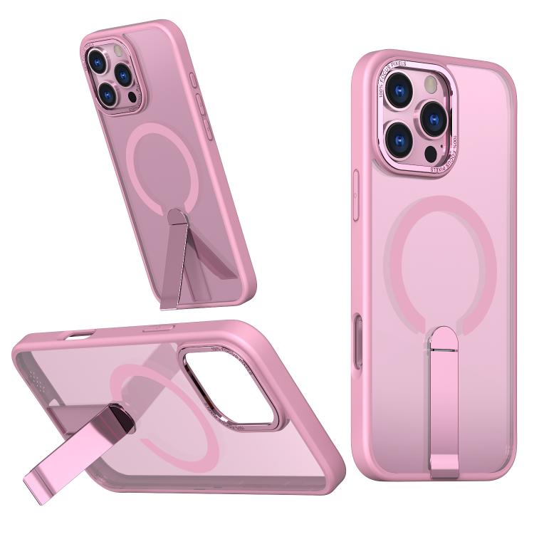 For iPhone 16 Pro Star Shine Series TPU + PC MagSafe Phone Case with Fold Holder(Pink)
For iPhone 16 Pro Star Shine Series TPU + PC MagSafe Phone Case with Fold Holder(Pink)