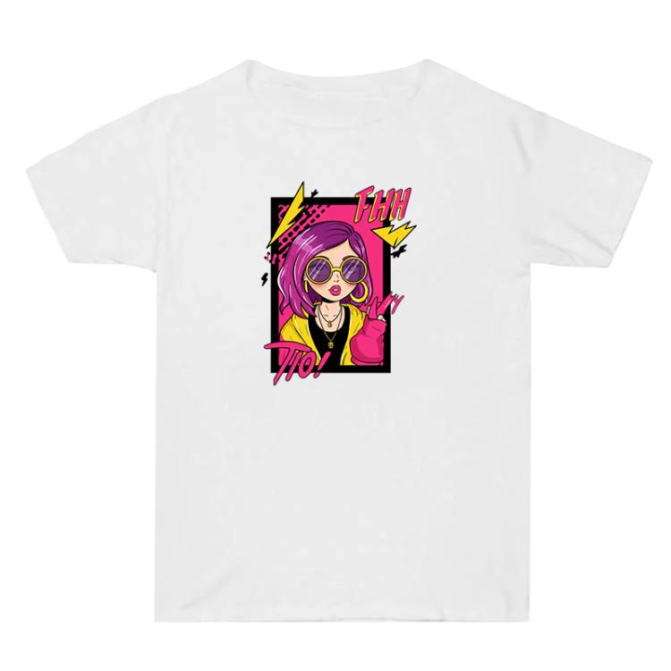 Purple Hair Girl Printed Summer Baggy Cotton Short Sleeve T-shirt Print On Your Demand, Size:S(White)
Purple Hair Girl Printed Summer Baggy Cotton Short Sleeve T-shirt Print On Your Demand, Size:S(White)