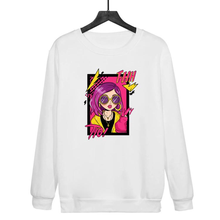 Purple Hair Girl Printed Casual Loose Round Neck Sweatshirt Print On Your Demand, Size:XS(White)
Purple Hair Girl Printed Casual Loose Round Neck Sweatshirt Print On Your Demand, Size:XS(White)