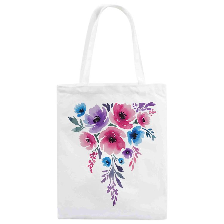Watercolor Flowers Printed Canvas Handbag Print On Your Demand, Size:25x20cm(White)
Watercolor Flowers Printed Canvas Handbag Print On Your Demand, Size:25x20cm(White)