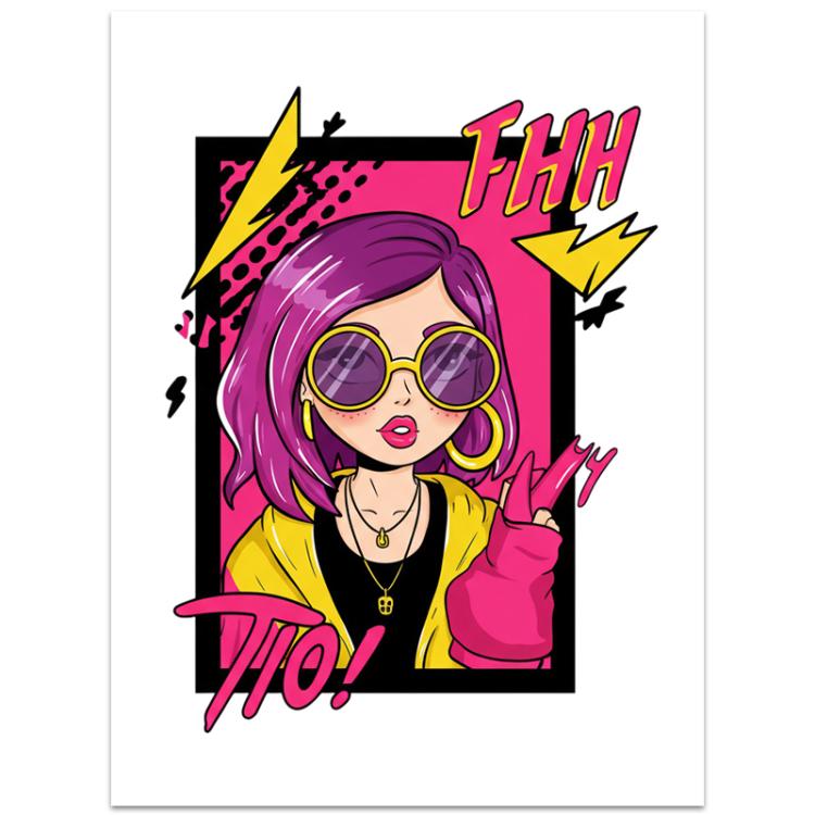Purple Hair Girl Frameless EPSON Inkjet 320g Canvas Decorative Painting Print On Your Demand, Size:13x18cm
Purple Hair Girl Frameless EPSON Inkjet 320g Canvas Decorative Painting Print On Your Demand, Size:13x18cm