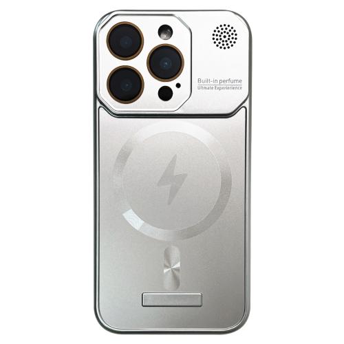 For iPhone 16 Pro Max Frameless Aromatherapy MagSafe Magnetic PC Phone Case(Titanium Silver)
For iPhone 16 Pro Max Frameless Aromatherapy MagSafe Magnetic PC Phone Case(Titanium Silver)