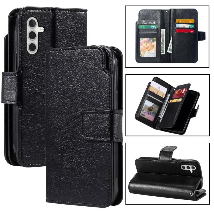 For Samsung Galaxy S24 FE 5G Tri-Fold 9-Card Wallets Leather Phone Case(Black)
For Samsung Galaxy S24 FE 5G Tri-Fold 9-Card Wallets Leather Phone Case(Black)