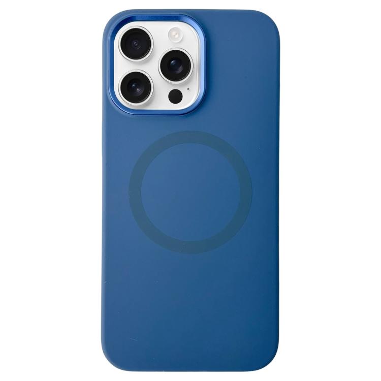 For iPhone 16 Pro Max Metal Frame Liquid Silicone MagSafe Phone Case(Navy Blue)
For iPhone 16 Pro Max Metal Frame Liquid Silicone MagSafe Phone Case(Navy Blue)