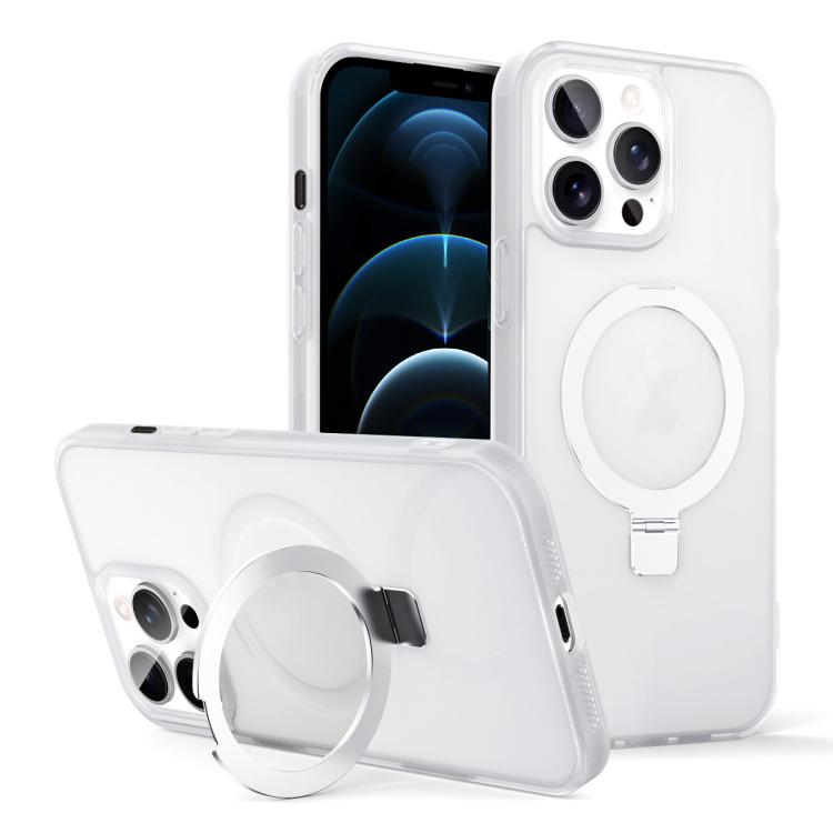 For iPhone 12 Pro Max Skin-feel Ring MagSafe Holder Phone Case(Transparent White)
For iPhone 12 Pro Max Skin-feel Ring MagSafe Holder Phone Case(Transparent White)