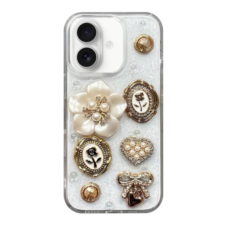 For iPhone 16 Epoxy Acrylic Hybrid TPU Phone Case(3D Pearl Flowers)
For iPhone 16 Epoxy Acrylic Hybrid TPU Phone Case(3D Pearl Flowers)