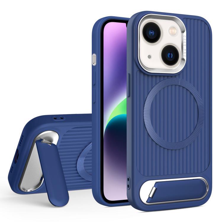 For iPhone 14 Plus Vertical Lines Invisible Flat Holder MagSafe Phone Case(Blue)
For iPhone 14 Plus Vertical Lines Invisible Flat Holder MagSafe Phone Case(Blue)