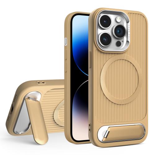 For iPhone 14 Pro Max Vertical Lines Invisible Flat Holder MagSafe Phone Case(Gold)
For iPhone 14 Pro Max Vertical Lines Invisible Flat Holder MagSafe Phone Case(Gold)