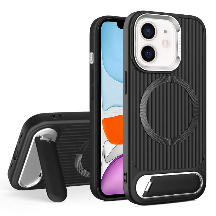 For iPhone 11 Vertical Lines Invisible Flat Holder MagSafe Phone Case(Black)
For iPhone 11 Vertical Lines Invisible Flat Holder MagSafe Phone Case(Black)