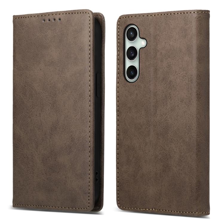 For Samsung Galaxy S25 FE 5G Business Solid Color Magnetic RFID Leather Phone Case(Brown)
For Samsung Galaxy S25 FE 5G Business Solid Color Magnetic RFID Leather Phone Case(Brown)