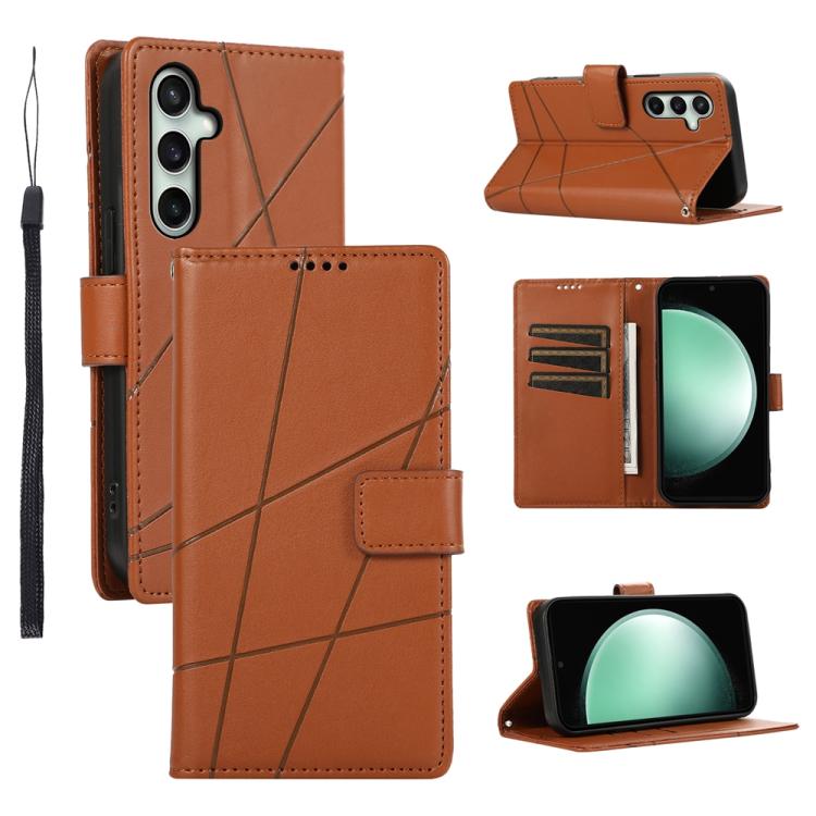For Samsung Galaxy S25 FE 5G PU Genuine Leather Texture Embossed Line Phone Case(Brown)
For Samsung Galaxy S25 FE 5G PU Genuine Leather Texture Embossed Line Phone Case(Brown)