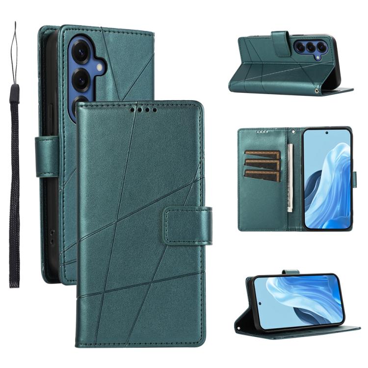 For Samsung Galaxy S26 5G PU Genuine Leather Texture Embossed Line Phone Case(Green)
For Samsung Galaxy S26 5G PU Genuine Leather Texture Embossed Line Phone Case(Green)