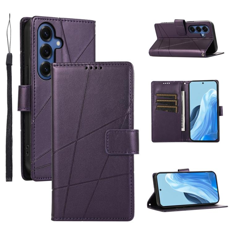 For Samsung Galaxy S26 5G PU Genuine Leather Texture Embossed Line Phone Case(Purple)
For Samsung Galaxy S26 5G PU Genuine Leather Texture Embossed Line Phone Case(Purple)