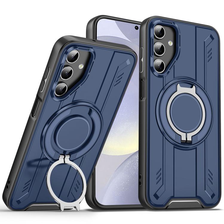 For Samsung Galaxy S25+ / S24+ 5G Rotating Ring Holder Magnetic MagSafe Phone Case(Blue)
For Samsung Galaxy S25+ / S24+ 5G Rotating Ring Holder Magnetic MagSafe Phone Case(Blue)