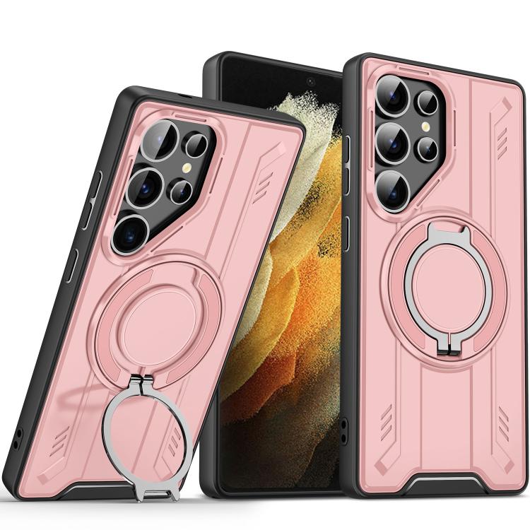 For Samsung Galaxy S21 Ultra 5G Rotating Ring Holder Magnetic MagSafe Phone Case(Pink)
For Samsung Galaxy S21 Ultra 5G Rotating Ring Holder Magnetic MagSafe Phone Case(Pink)
