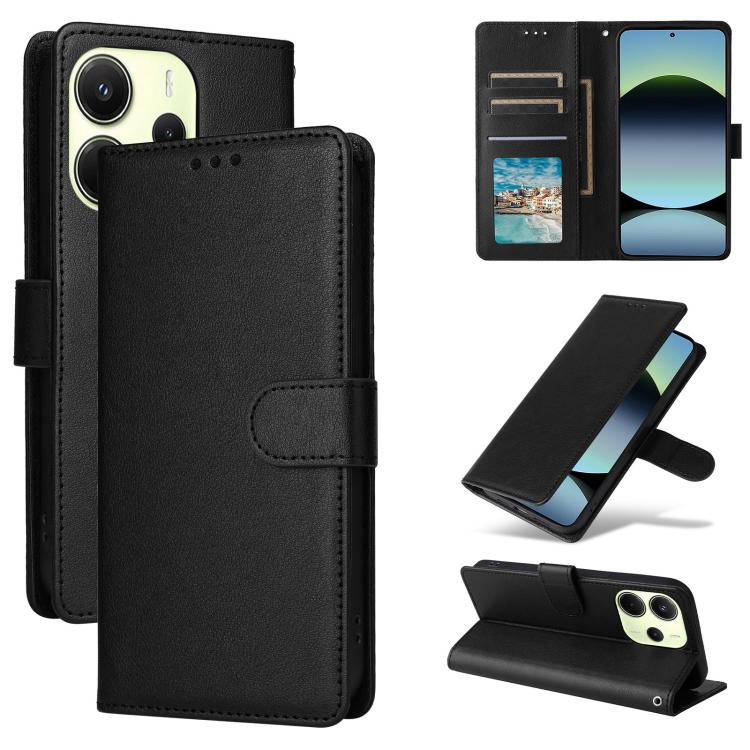 For Redmi Note 14 4G 164.84mm 3-Card Slots Multifunctional Leather Phone Case(Black)
For Redmi Note 14 4G 164.84mm 3-Card Slots Multifunctional Leather Phone Case(Black)