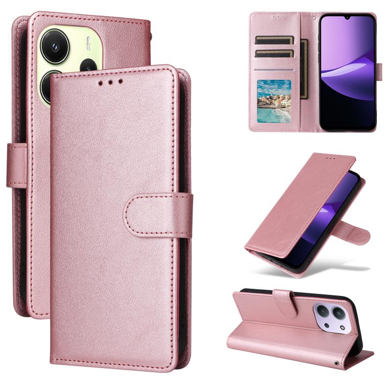 For Redmi 15C 5G / 4G EU 173mm 3-Card Slots Multifunctional Leather Phone Case(Rose Gold)
For Redmi 15C 5G / 4G EU 173mm 3-Card Slots Multifunctional Leather Phone Case(Rose Gold)