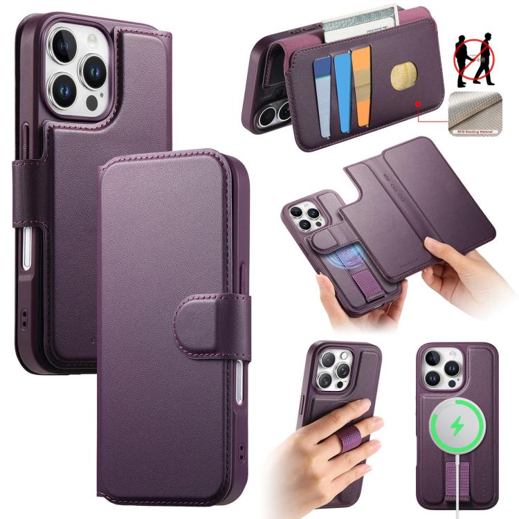 For iPhone 16 Pro Max CaseNeo Finger Grip Strap MagSafe Leather Phone Case(Purple)
For iPhone 16 Pro Max CaseNeo Finger Grip Strap MagSafe Leather Phone Case(Purple)