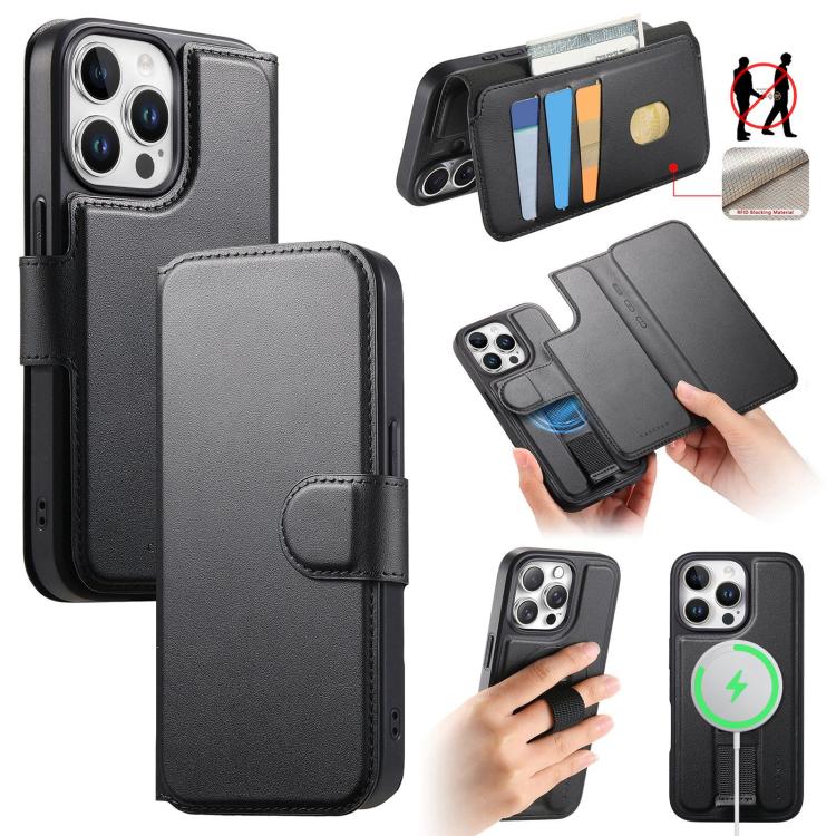For iPhone 13 Pro CaseNeo Finger Grip Strap MagSafe Leather Phone Case(Black)
For iPhone 13 Pro CaseNeo Finger Grip Strap MagSafe Leather Phone Case(Black)