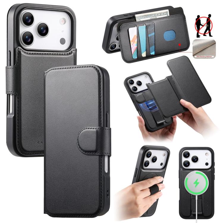 For iPhone 17 Pro Max CaseNeo Finger Grip Strap MagSafe Leather Phone Case(Black)
For iPhone 17 Pro Max CaseNeo Finger Grip Strap MagSafe Leather Phone Case(Black)