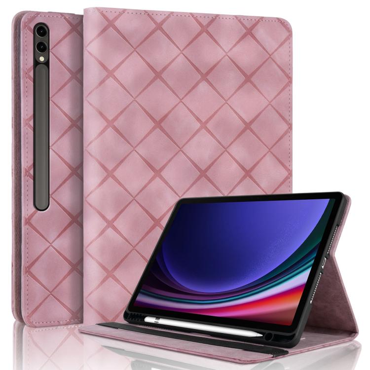 For Samsung Galaxy Tab S10+ / S9 FE+ Rhombus Embossed Leather Tablet Case(Pink)
For Samsung Galaxy Tab S10+ / S9 FE+ Rhombus Embossed Leather Tablet Case(Pink)