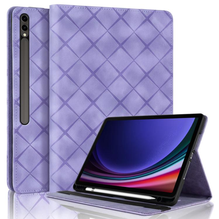 For Samsung Galaxy Tab S10+ / S9 FE+ Rhombus Embossing Leather Tablet Case(Purple)
For Samsung Galaxy Tab S10+ / S9 FE+ Rhombus Embossing Leather Tablet Case(Purple)