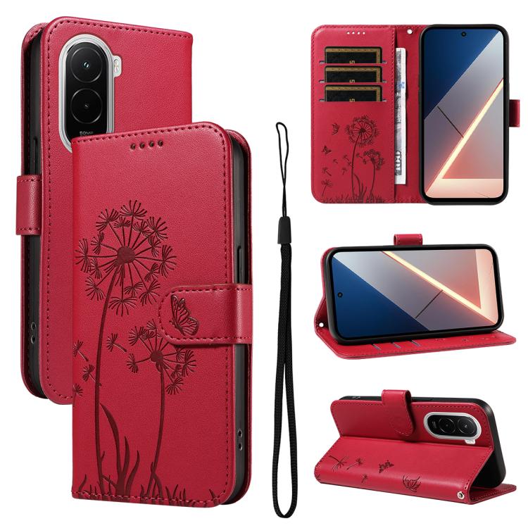 For Xiaomi Poco M7 4G 169mm Dandelion Embossed Pattern Flip Leather Phone Case(Red)
For Xiaomi Poco M7 4G 169mm Dandelion Embossed Pattern Flip Leather Phone Case(Red)