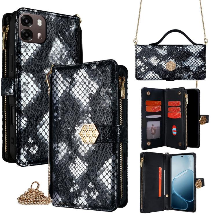 For OPPO A6s 4G Crossbody Handle Snake Texture Leather Phone Case(Black)
For OPPO A6s 4G Crossbody Handle Snake Texture Leather Phone Case(Black)