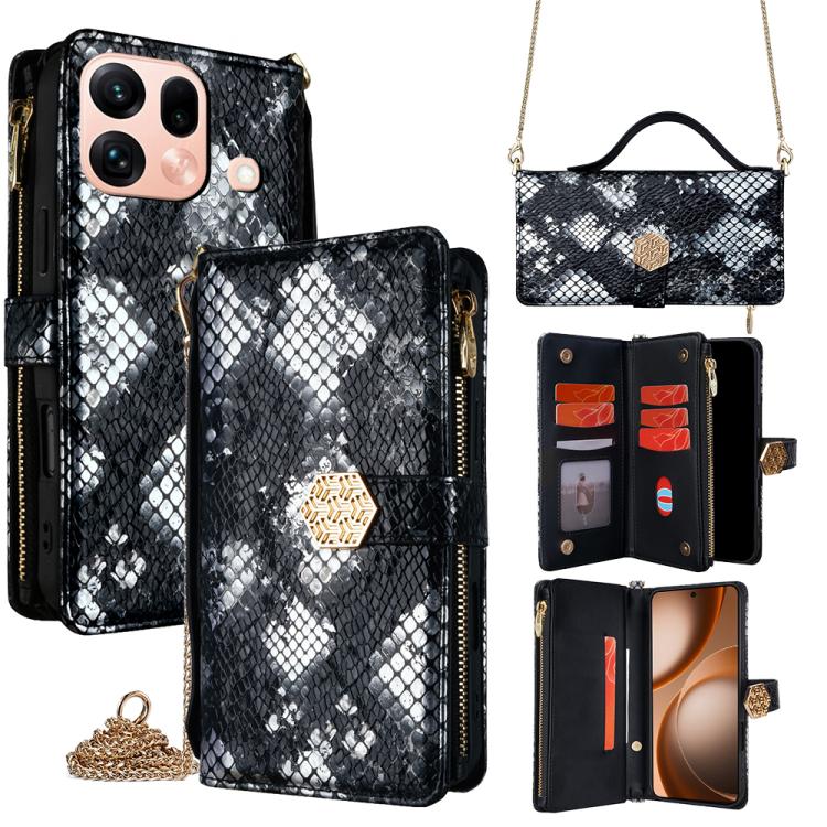 For OPPO Find X9s Pro 5G Crossbody Handle Snake Texture Leather Phone Case(Black)
For OPPO Find X9s Pro 5G Crossbody Handle Snake Texture Leather Phone Case(Black)