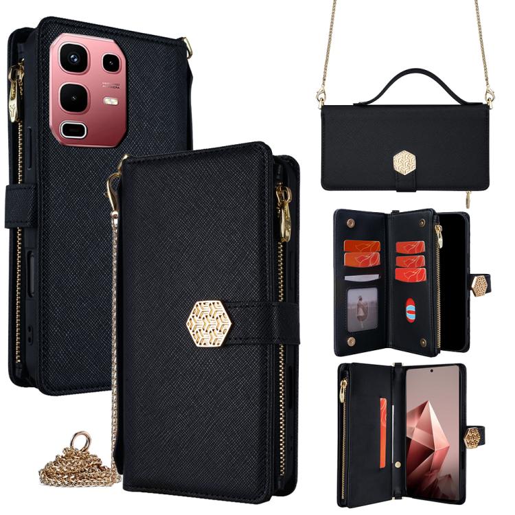 For Infinix Note 50s 5G Crossbody Handle Cross Texture Leather Phone Case(Black)
For Infinix Note 50s 5G Crossbody Handle Cross Texture Leather Phone Case(Black)