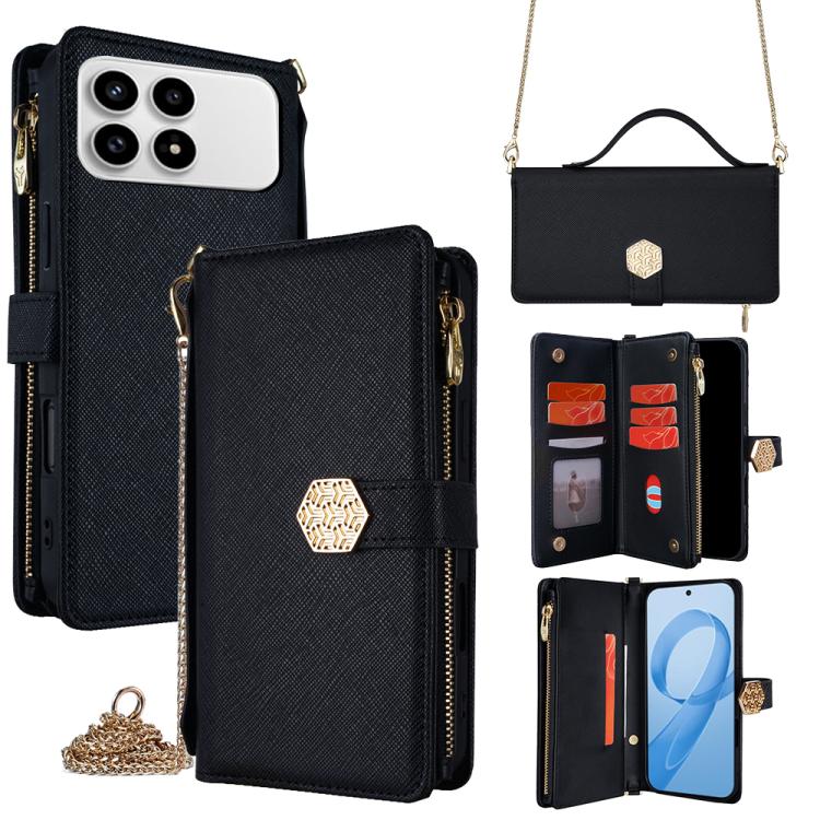 For Redmi K90 5G / Poco F8 Pro Crossbody Handle Cross Texture Leather Phone Case(Black)
For Redmi K90 5G / Poco F8 Pro Crossbody Handle Cross Texture Leather Phone Case(Black)