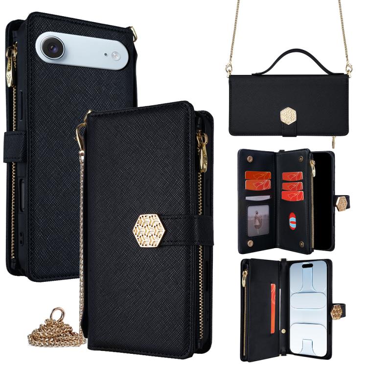 For iPhone Air Crossbody Handle Cross Texture Leather Phone Case(Black)
For iPhone Air Crossbody Handle Cross Texture Leather Phone Case(Black)