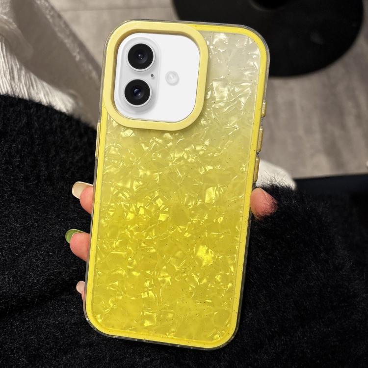 For iPhone 16 Plus PC Lens Ring Gradient Shell Texture 3 in 1 Phone Case(Yellow)
For iPhone 16 Plus PC Lens Ring Gradient Shell Texture 3 in 1 Phone Case(Yellow)