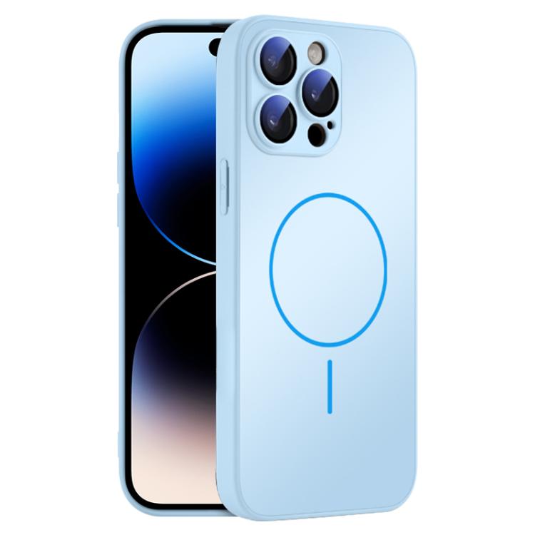 For iPhone 14 Pro Max Thin Circle MagSafe Skin-feel AG Glass Phone Case(Sky Blue)
For iPhone 14 Pro Max Thin Circle MagSafe Skin-feel AG Glass Phone Case(Sky Blue)