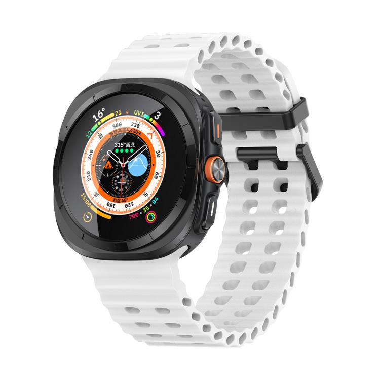 For Samsung Galaxy Watch Ultra 47mm Kalebol Porous Breathable Silicone Watch Band(White)
For Samsung Galaxy Watch Ultra 47mm Kalebol Porous Breathable Silicone Watch Band(White)