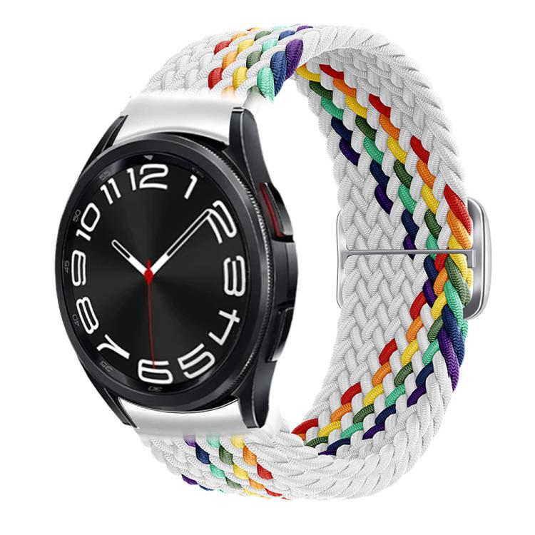 For Samsung Galaxy Watch 7 / 6 / 5 / 4 Kalebol Eight Buckle Nylon Braided Watch Band(White Rainbow)
For Samsung Galaxy Watch 7 / 6 / 5 / 4 Kalebol Eight Buckle Nylon Braided Watch Band(White Rainbow)