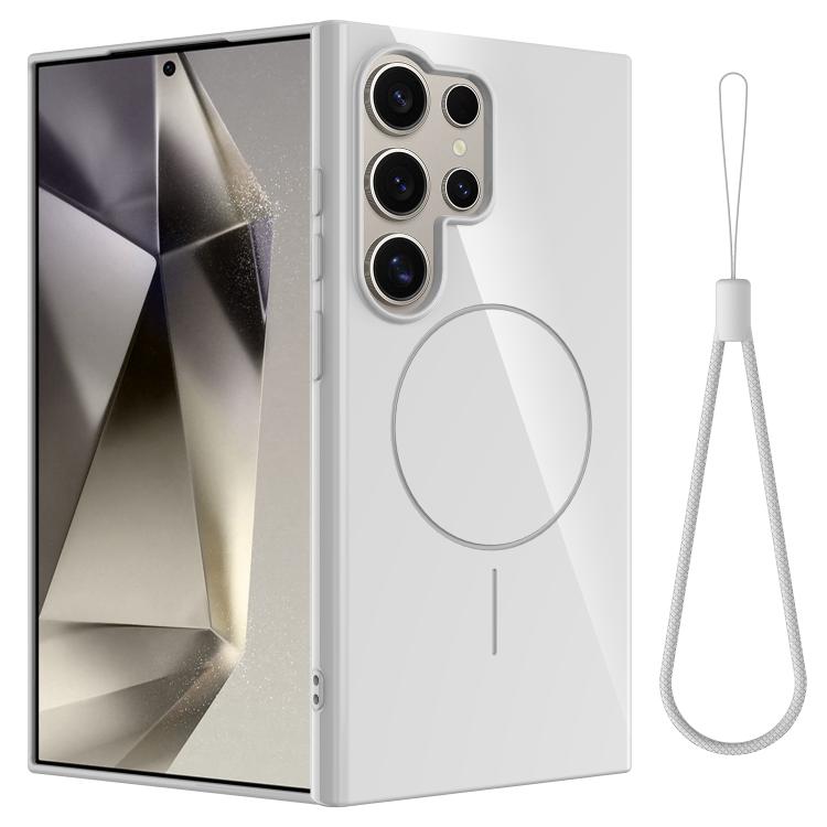 For Samsung Galaxy S23 Ultra 5G Glossy TPU Shockproof MagSafe Phone Case with Lanyard(White)
For Samsung Galaxy S23 Ultra 5G Glossy TPU Shockproof MagSafe Phone Case with Lanyard(White)