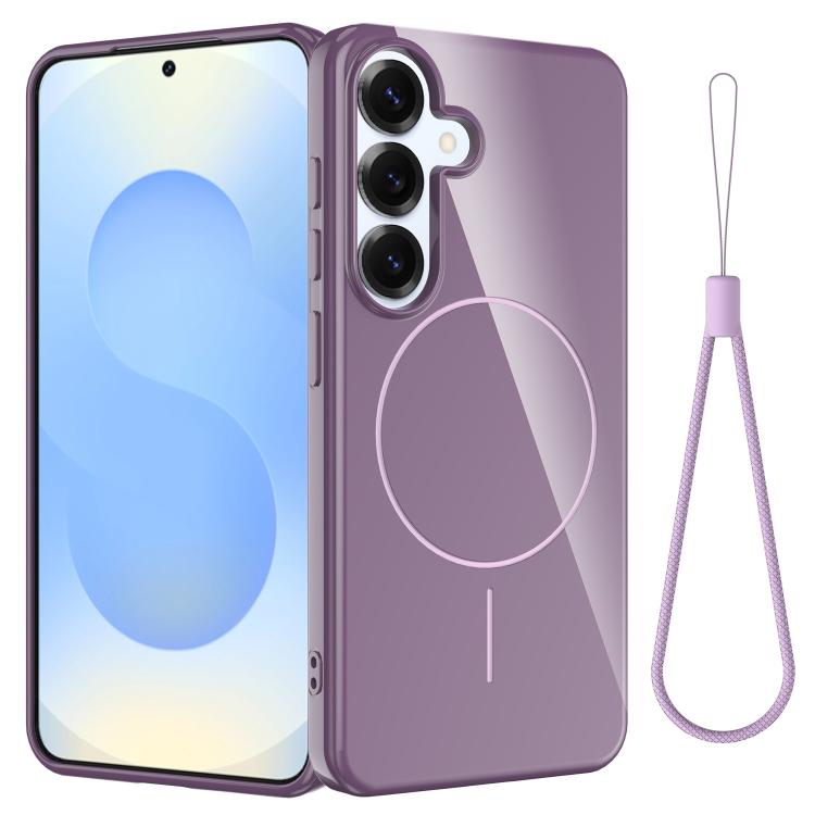 For Samsung Galaxy S25+ 5G Glossy TPU Shockproof MagSafe Phone Case with Lanyard(Purple)
For Samsung Galaxy S25+ 5G Glossy TPU Shockproof MagSafe Phone Case with Lanyard(Purple)
